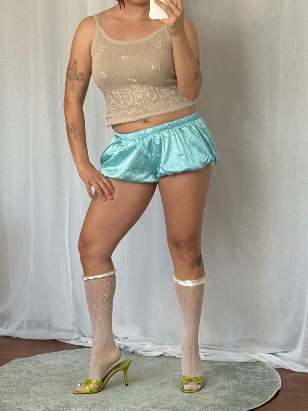 •.° hand dyed satin bubble bloomers